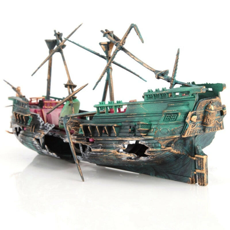 Fish Tank Aquarium Pirate Ship