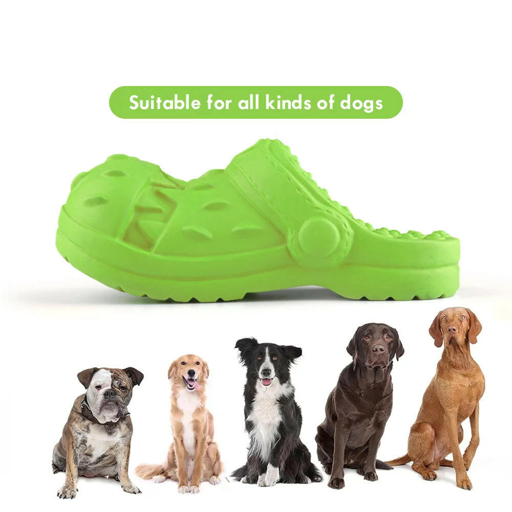 Squeaky Dog Toys Dog Chew Toy for Aggressive Chewer, Teeth Cleaning Shoe Shape Squeaky Dog Toys