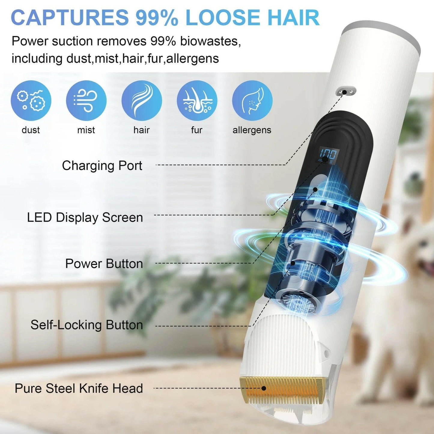 Dog Grooming Kit & Vacuum.