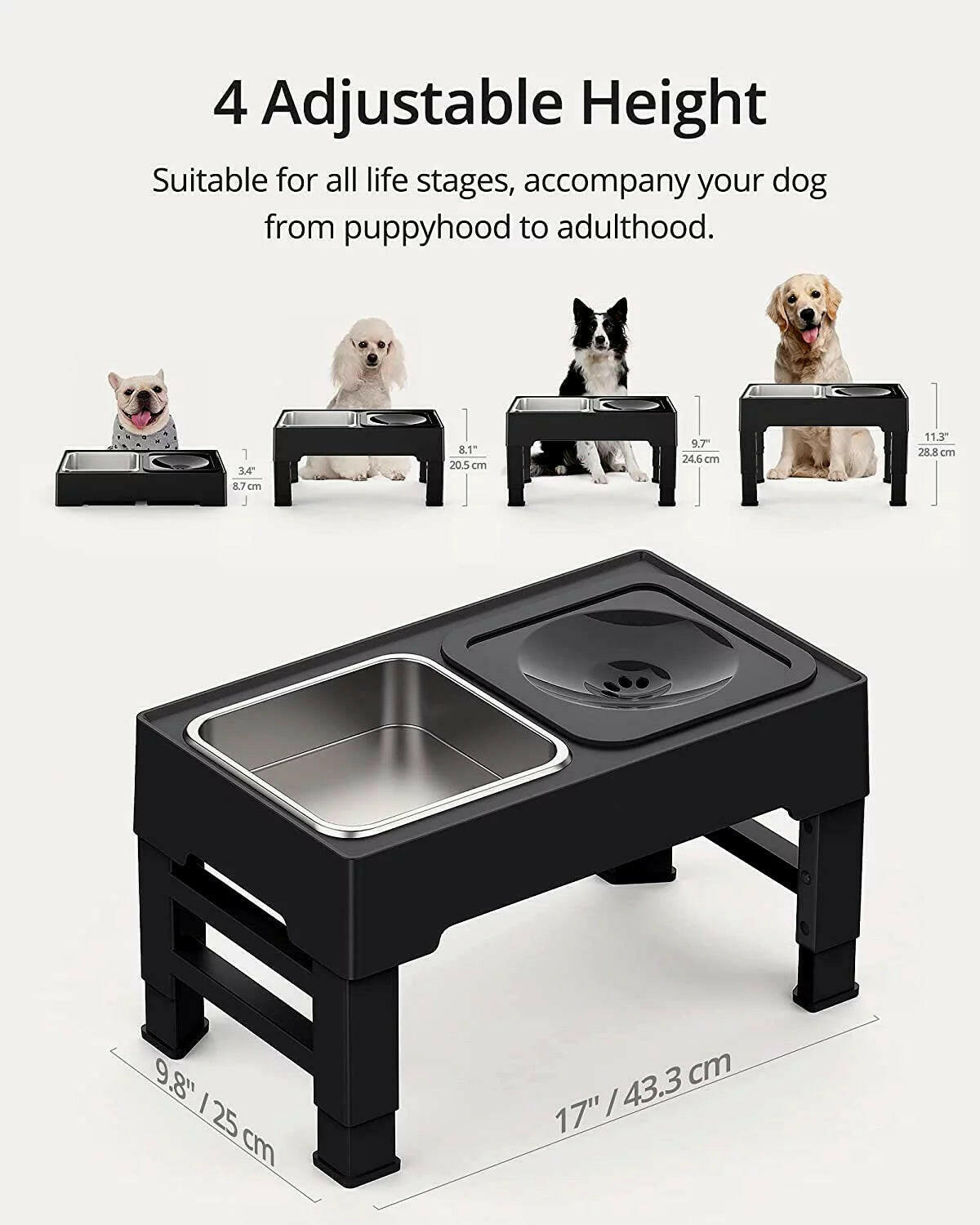 Elevated Dog Bowls for Large Dogs.