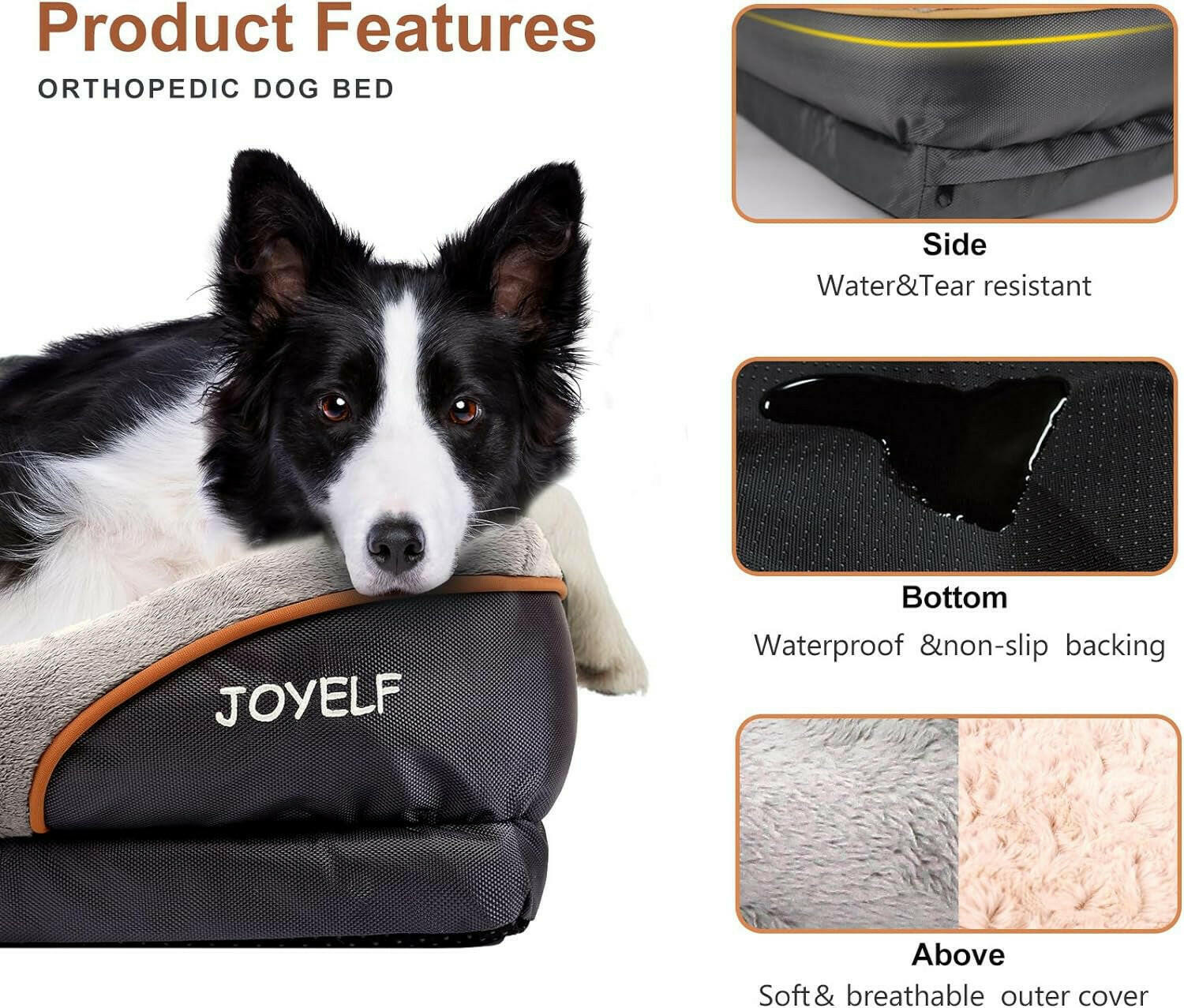 Large Memory Foam Dog Bed.