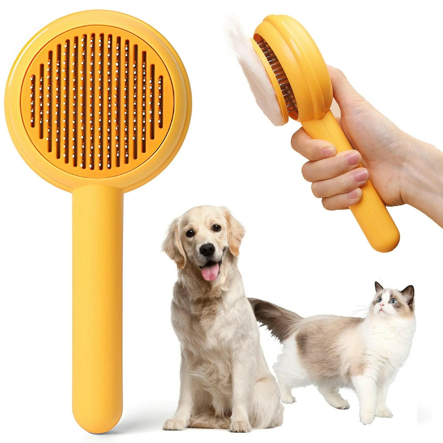 Pet Self Cleaning Slicker Brush.