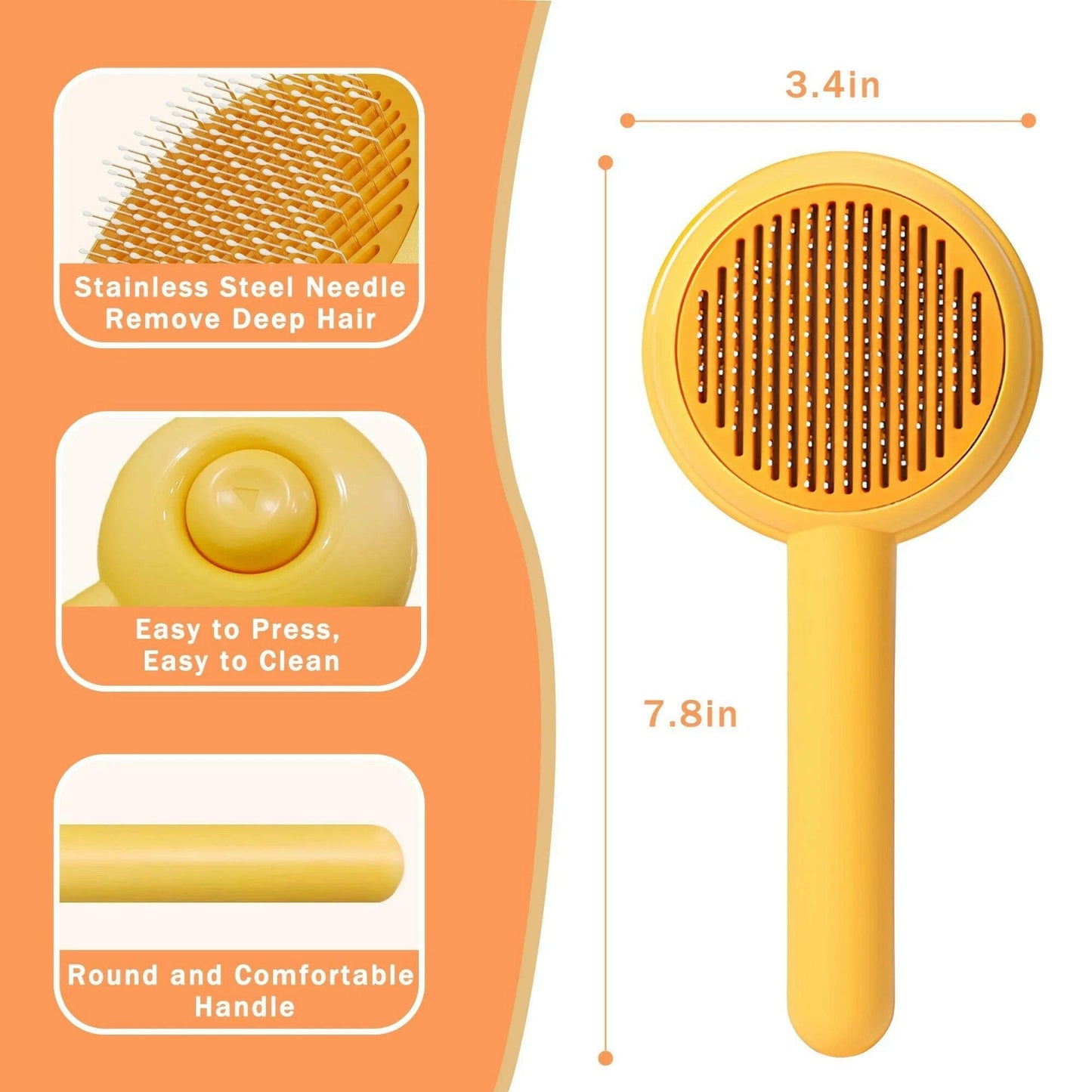 Pet Self Cleaning Slicker Brush.