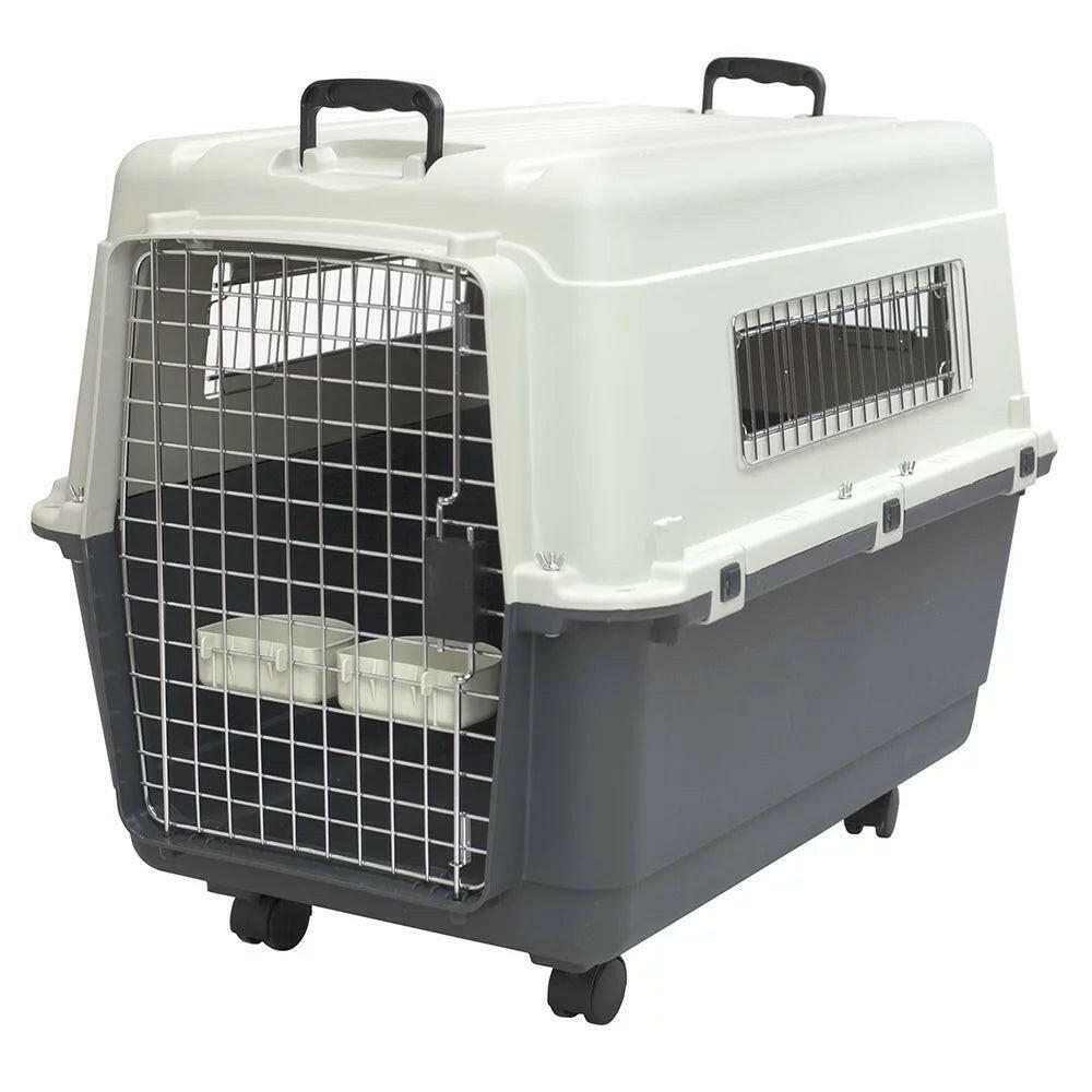 Plastic Dog IATA Airline Approved Kennel Carrier, Large.