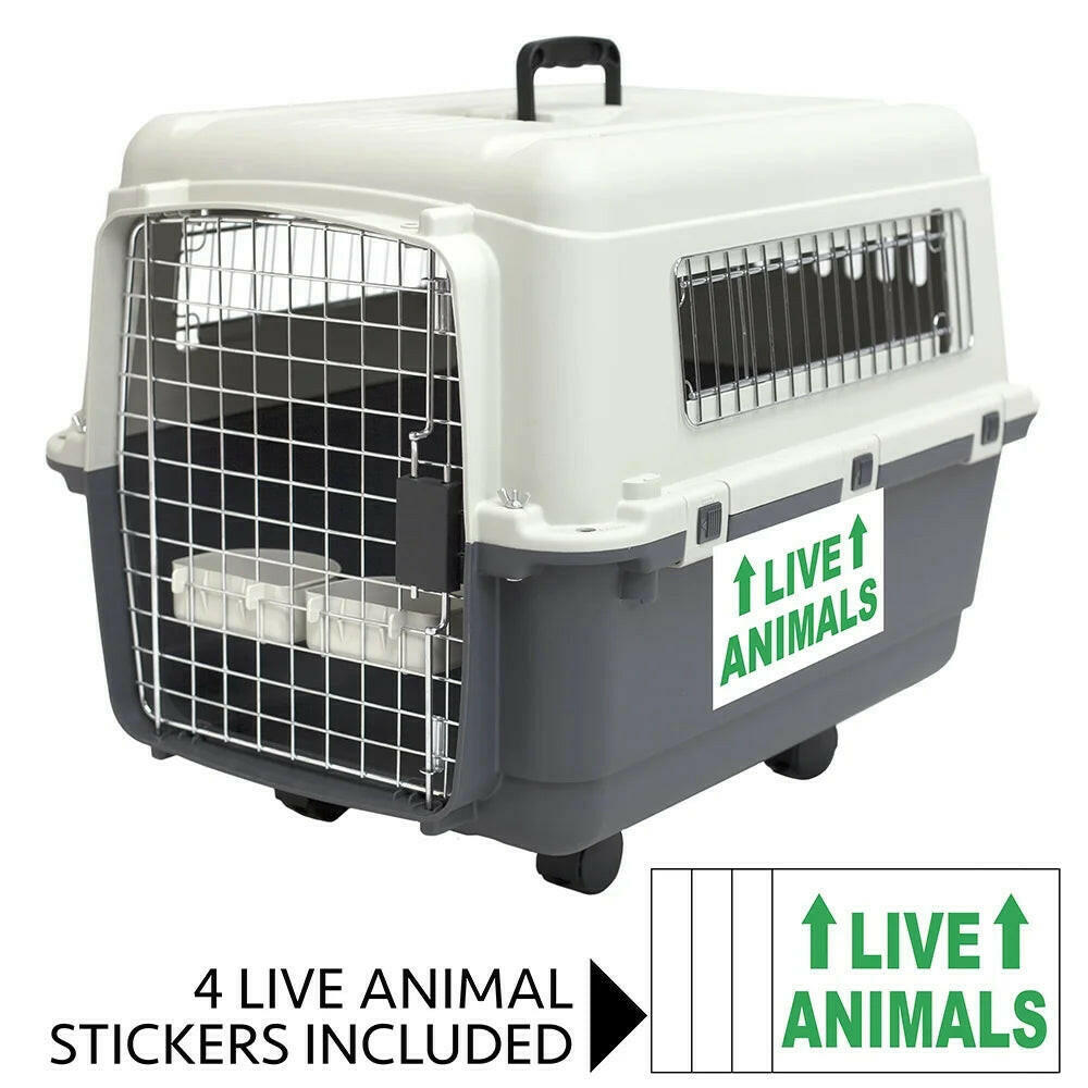 Plastic Dog IATA Airline Approved Kennel Carrier, Large.