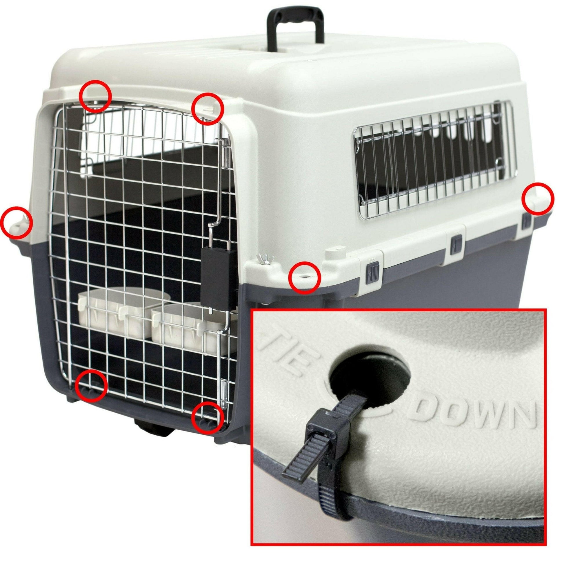 Plastic Dog IATA Airline Approved Kennel Carrier, Large.