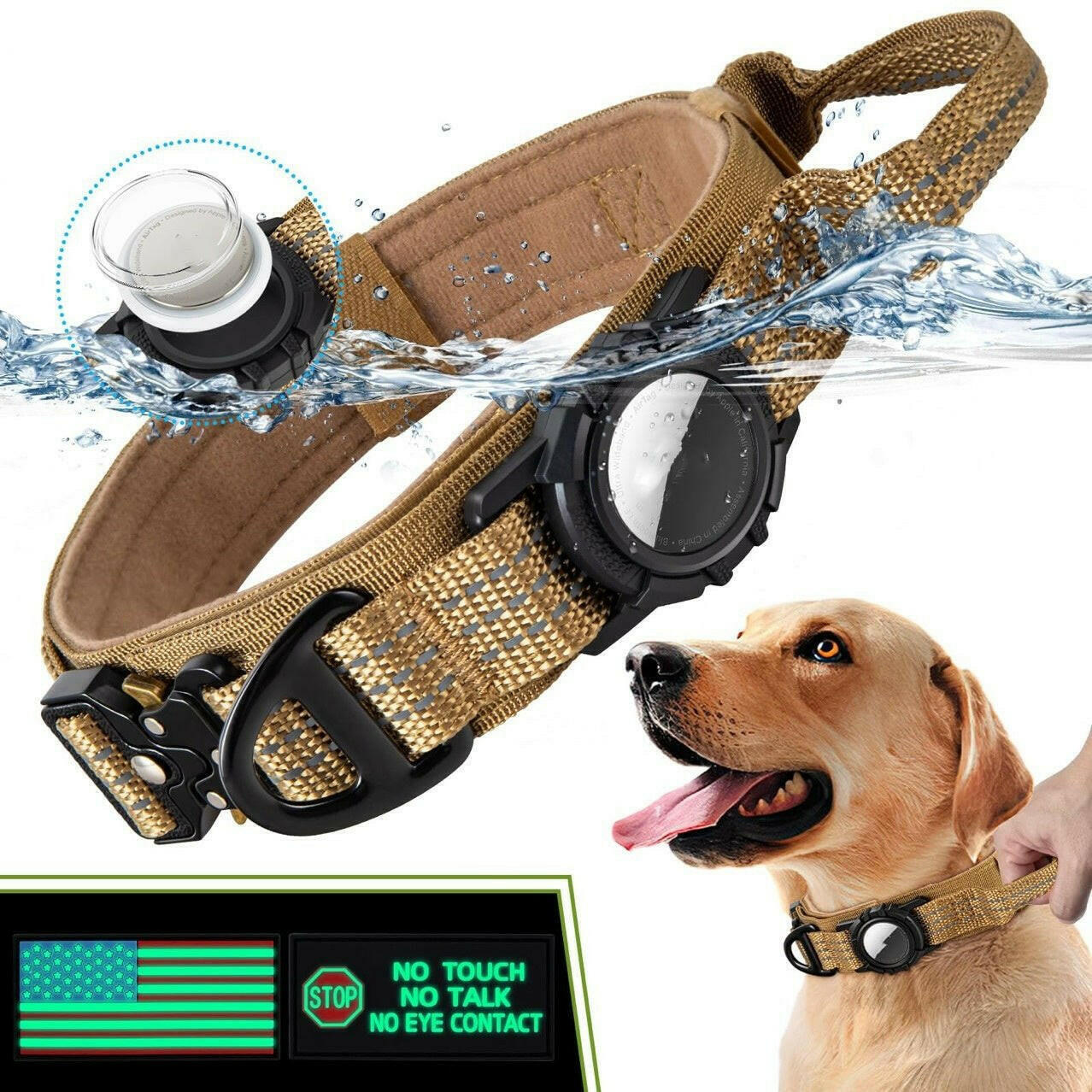 Waterproof Dog Collar Airtag Protective Cover Pet Collar.