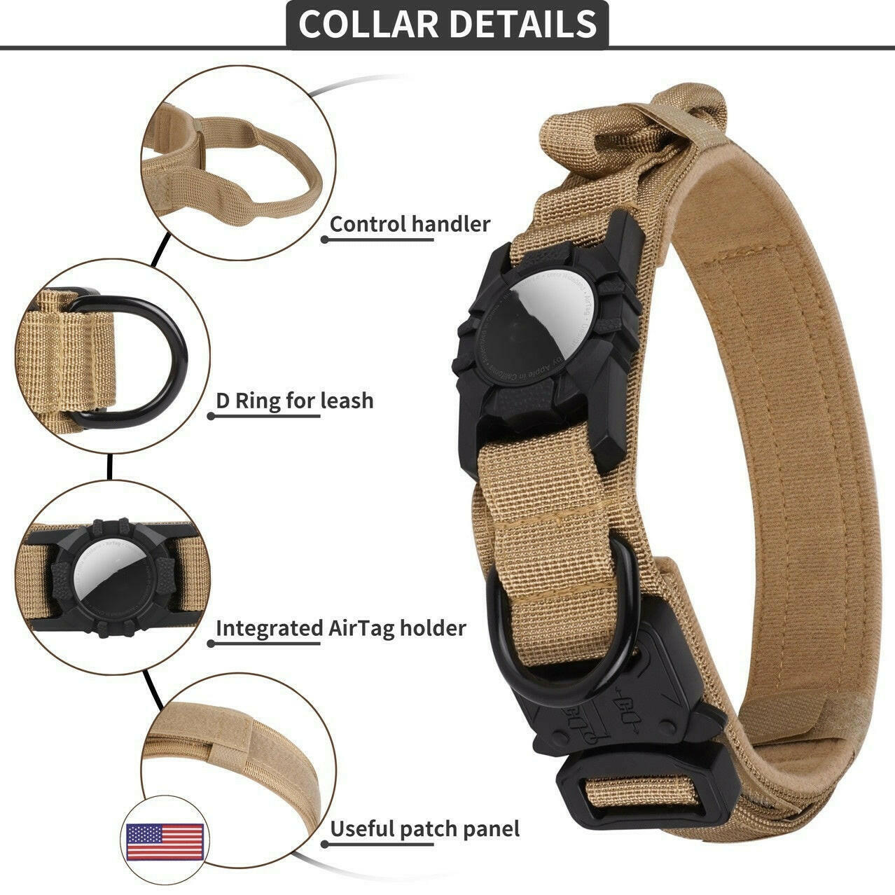 Waterproof Dog Collar Airtag Protective Cover Pet Collar.