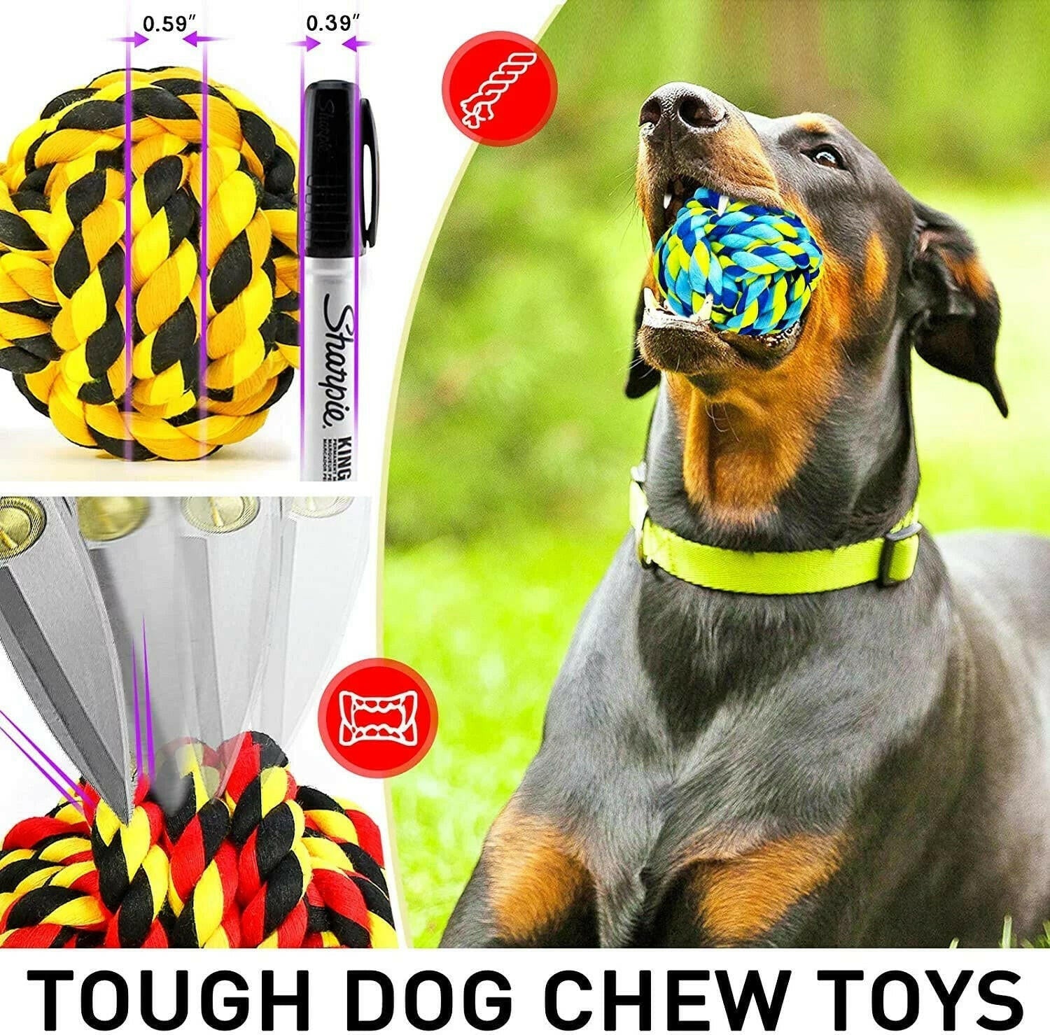 XL Dog Chew Toys for Aggressive Chewers.